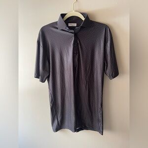 Collars & Co Classic Patterned Black Polo Shirt